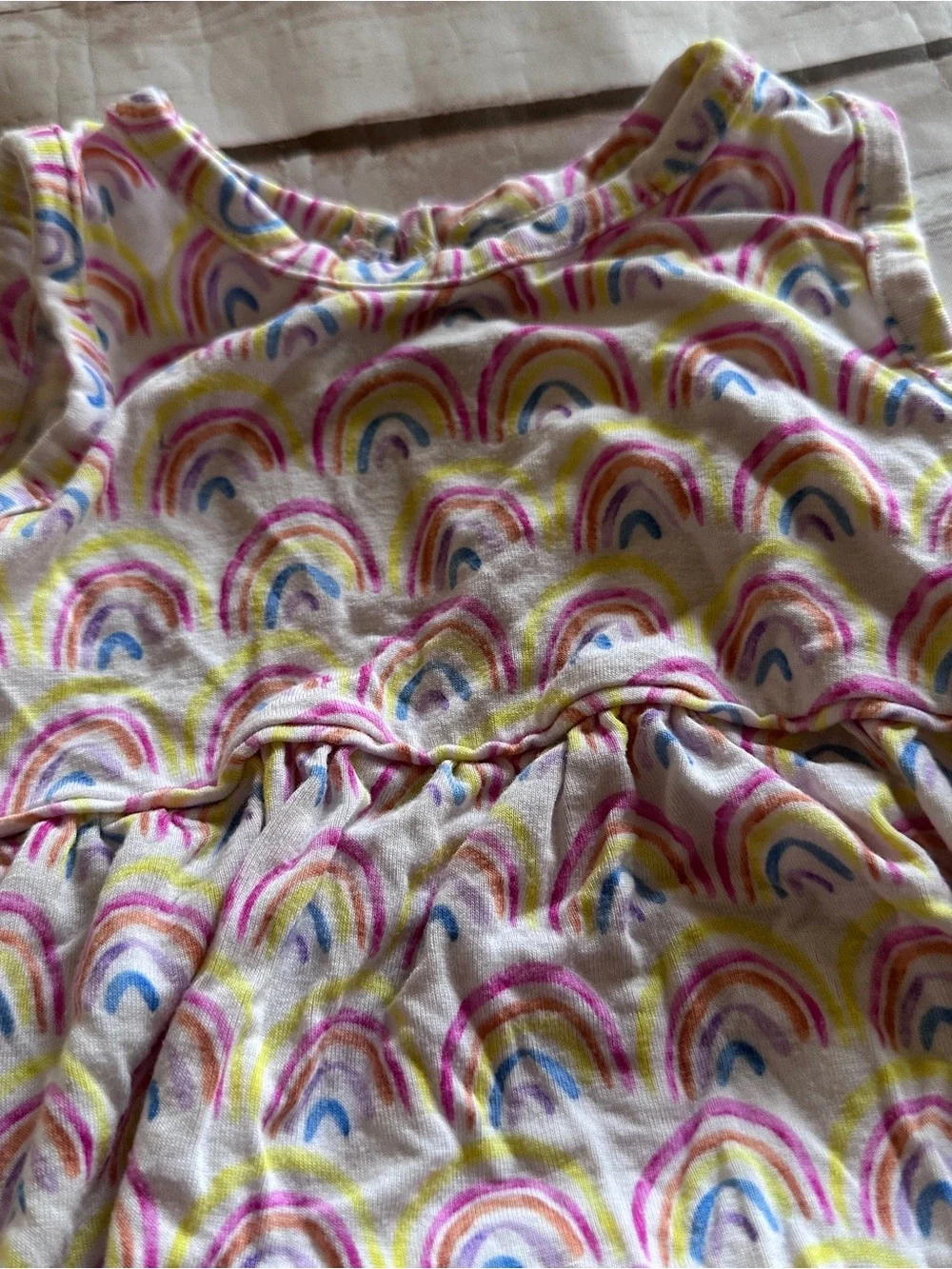Little Sleepies rainbow print romper